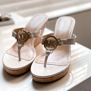 White Michael Kors sandals 👡